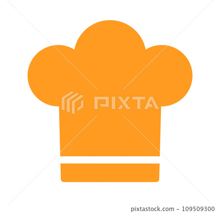 simple orange chef hat 109509300