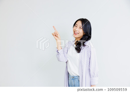 woman pointing woman pointing 109509559