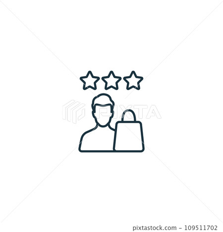 Customer experience icon. Monochrome simple sign from business concept collection. Customer experience icon for logo, templates, web design and infographics. Customer experience icon. Monochrome simple sign from business concept collection. Customer experience icon for logo, templates, web design and infographics. 109511702