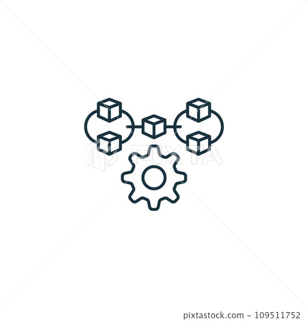 Blockchain governance icon. Monochrome simple sign from blockchain collection. Blockchain governance icon for logo, templates, web design and infographics. Blockchain governance icon. Monochrome simple sign from blockchain collection. Blockchain governance icon for logo, templates, web design and infographics. 109511752