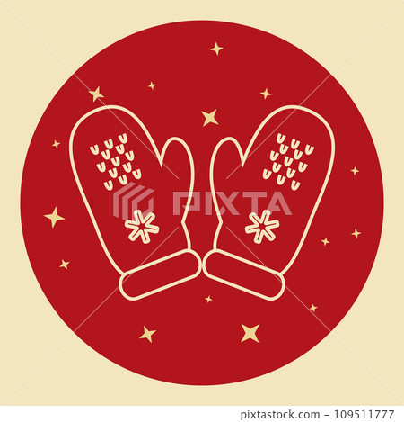 Mittens icon in thin line style. Mittens icon in thin line style. 109511777