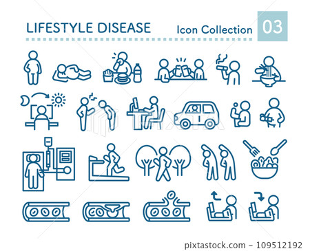 Icon illustration related to lifestyle diseases 109512192