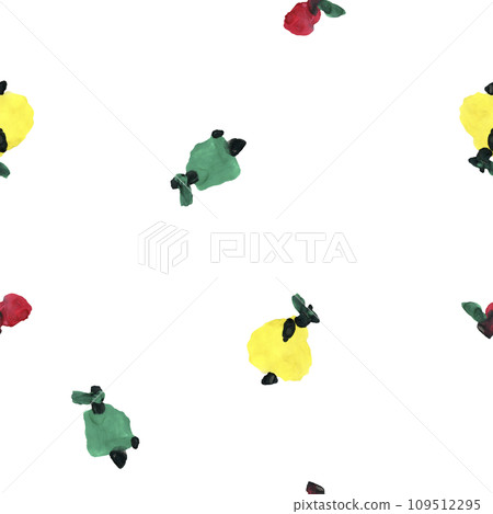 Seamless pattern with abstract hand painted gouache technique pears and apples fruits. Vegetables for textile design, fabric, clothes design, wallpapers. Seamless pattern with abstract hand painted gouache technique pears and apples fruits. Vegetables for textile design, fabric, clothes design, wallpapers. 109512295