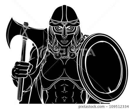 Viking Trojan Spartan Celtic Warrior Knight Woman 109512334