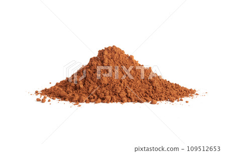Cocoa Powder Isolated, Cacao Dust Pile, Dry Ground Cocoa Beans, Cocao Powder Pile for Chocolate Cocoa Powder Isolated, Cacao Dust Pile, Dry Ground Cocoa Beans, Cocao Powder Pile for Chocolate 109512653