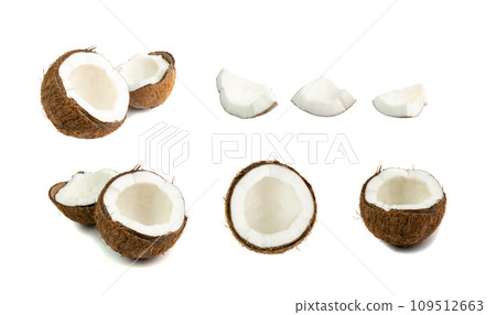 Coconut Isolated, Fresh Brown Cocos, Coco Nut 109512663