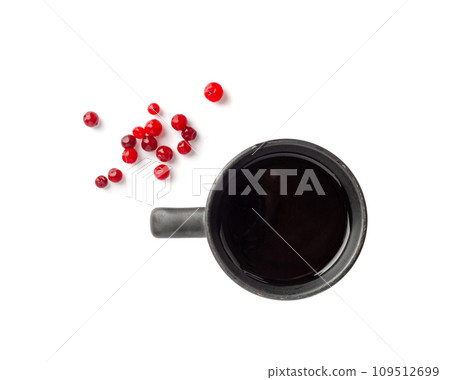 Cold Lingonberry Drink, Iced Cowberry Tea, Refreshing Cranberry Cocktail, Berry Mors, Red Berries Juice Cold Lingonberry Drink, Iced Cowberry Tea, Refreshing Cranberry Cocktail, Berry Mors, Red Berries Juice 109512699