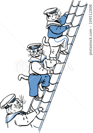sailor cat illustration sailor cat illustration 109512806