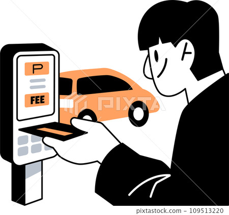 Parking Meter Contactless Payment Vector 109513220