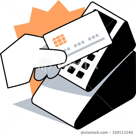 Contactless Card Payment Vector Illustration Contactless Card Payment Vector Illustration 109513240