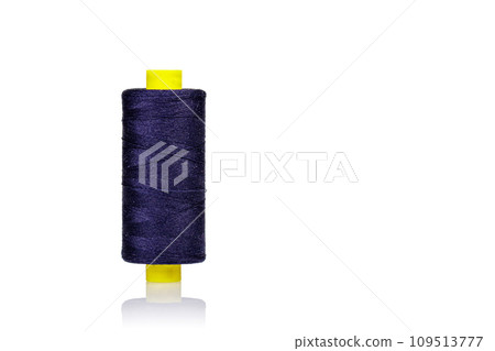 skein of thread purple colors macro on a white background 109513777