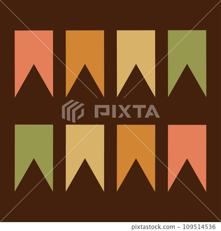 Vector set of decorative party pennants, Color Flat Flag Garland. Celebrate flags. Rainbow garland. Birthday decoration. Hanging colored flags for Celebration, Postcard. Decorative design element Vector set of decorative party pennants, Color Flat Flag Garland. Celebrate flags. Rainbow garland. Birthday decoration. Hanging colored flags for Celebration, Postcard. Decorative design element 109514536