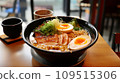 Ramen on the table in the store 109515306