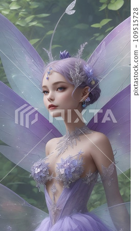 Illustration of a girl-like fairy Illustration of a girl-like fairy 109515728