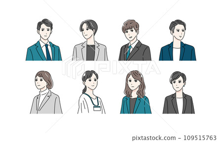 各種職業的商務人士插畫 109515763