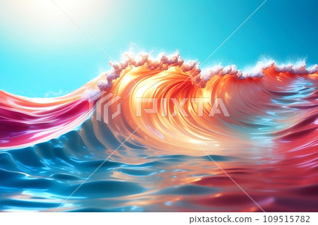 Colorful wave 109515782