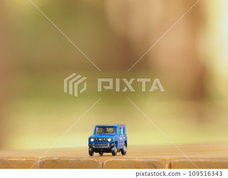 Landscape with miniature cars Autumn background and Jimny Landscape with miniature cars Autumn background and Jimny 109516343