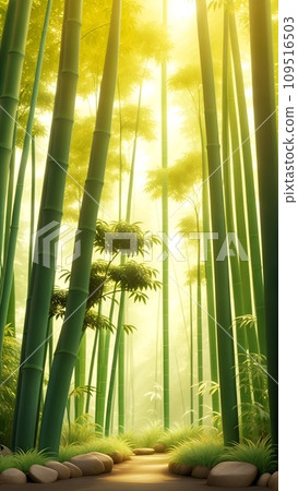 竹林風景,陽光透過樹林 竹林風景,陽光透過樹林 109516503
