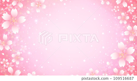 Sakura glitter frame background 16:9 109516687