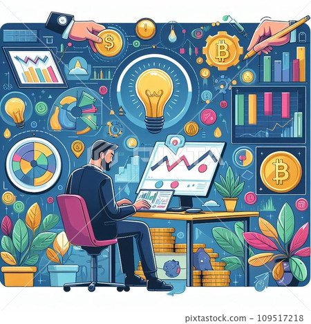 A man who studies investment and succeeds (AI image) A man who studies investment and succeeds (AI image) 109517218