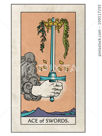 騎士塔羅牌 小阿爾克那 寶劍王牌 109517295