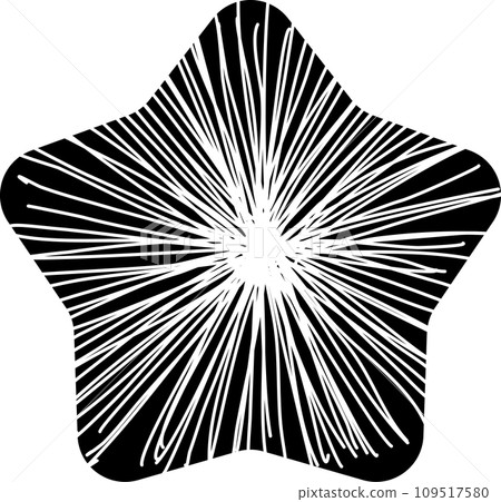 Hand drawn star texture 109517580