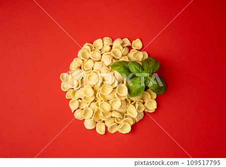 Raw Orecchiette Pasta, Homemade Dry Macaroni, Italian Recchietedde 109517795