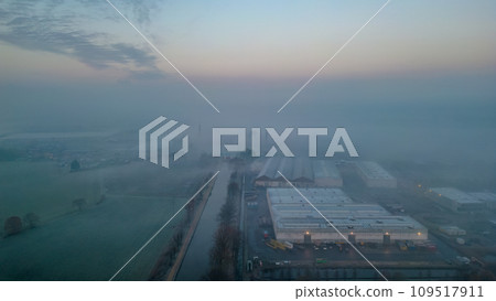 Misty Dawn Over Industrial Horizon Misty Dawn Over Industrial Horizon 109517911