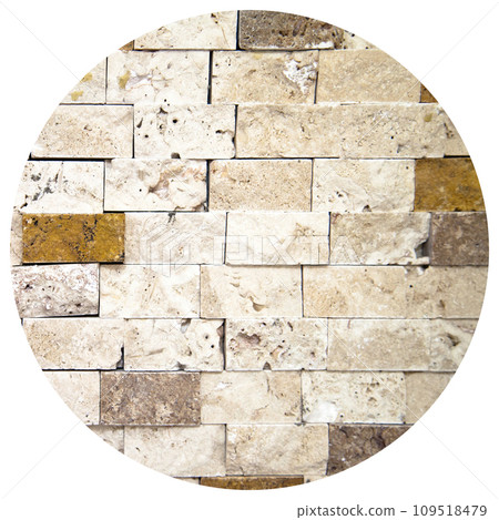 Cutting beige marble wall rectangular, seamless lined up 109518479