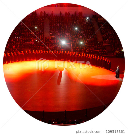 Sema show and dervishes, dervishes spinning around with mystical music, December 13, 2014 Konya Turkey 109518861