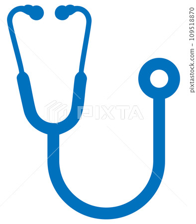 Stethoscope icon blue 109518870