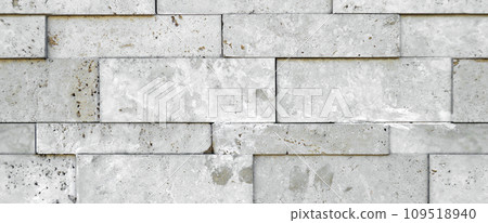 Cutting beige marble wall rectangular, seamless lined up 109518940