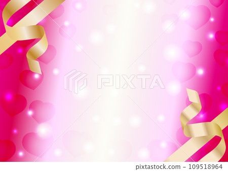心和絲帶慶祝背景材料粉紅色 109518964