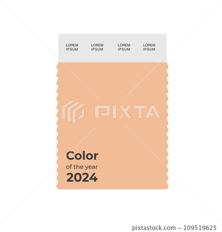 Color of the Year 2024. Peach fuzz. Vector 109519625