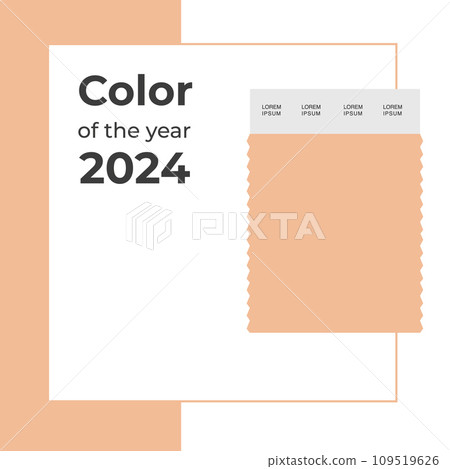 Color of the Year 2024. Peach fuzz. Vector 109519626