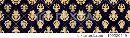 Vintage flower lily seamless pattern Vintage flower lily seamless pattern 109520349