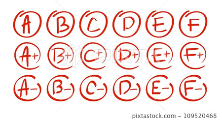 School exam doodle marks. Hand drawn test grade School exam doodle marks. Hand drawn test grade 109520468