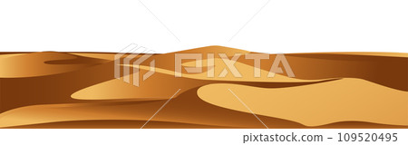 Hot yellow desert background. Dry dunes and hills with sunny Hot yellow desert background. Dry dunes and hills with sunny 109520495