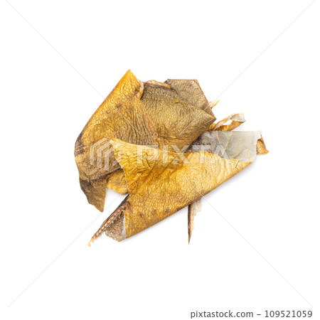 Smoked Fish Skin Pile, Seafood Skin and Bones, Cleaning Fish Waste, Animal Dump Garbage 109521059