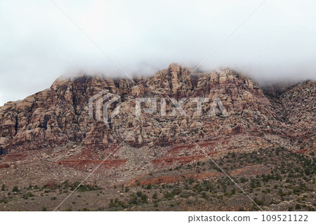View of landscape red rock canyon national park at nevada,USA. View of landscape red rock canyon national park at nevada,USA. 109521122