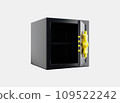 Open empty depositary safe box 3d render.  Money protection concept.  Money secure and banking safety 3d illustration. Financial crisis, global recession  109522242