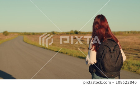 girl traveling with backpack sunset, family sun, hiking girl, people tourists, hipster millennial girl sunset raising her hands air, climbing mountain, winner success, looking view, enjoying holiday girl traveling with backpack sunset, family sun, hiking girl, people tourists, hipster millennial girl sunset raising her hands air, climbing mountain, winner success, looking view, enjoying holiday 109522846