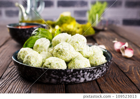 cutlets from chicken and broccoli cutlets from chicken and broccoli 109523013