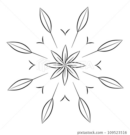 Black and white ornament pattern 109523516