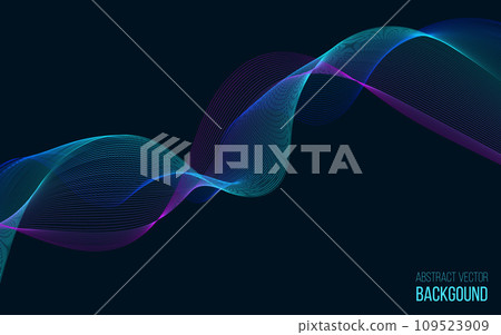 Abstract background with color wave design element Abstract background with color wave design element 109523909