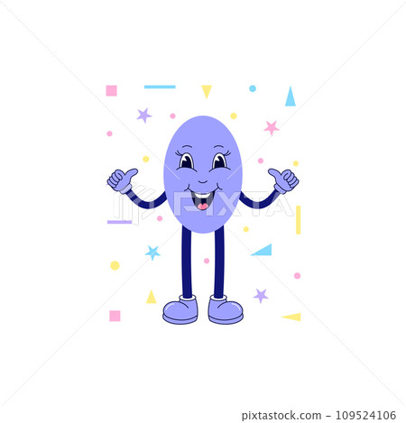 Oval in a funny cartoon style. Simple and cute. Oval in a funny cartoon style. Simple and cute. 109524106