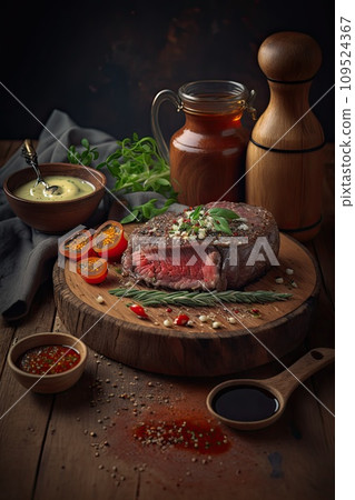 AI-generated content. meat steaks 109524367