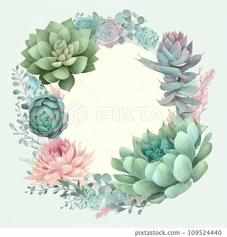 AI-generated content. botanical watercolor design with flowers and leaves 109524440