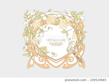 Fantasy flowers and bird, decorative flowers  109524665