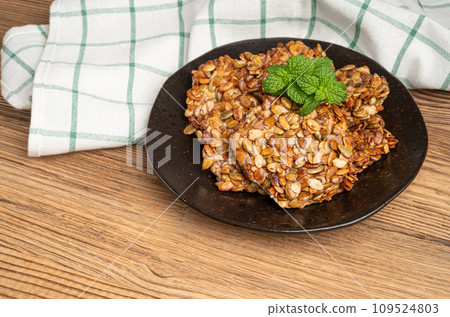 Pumpkin Seeds Cookies, Pepita Grains Biscuit, Healthy Cereal Crackers, Homemade Pumpkin Seed Cookie 109524803